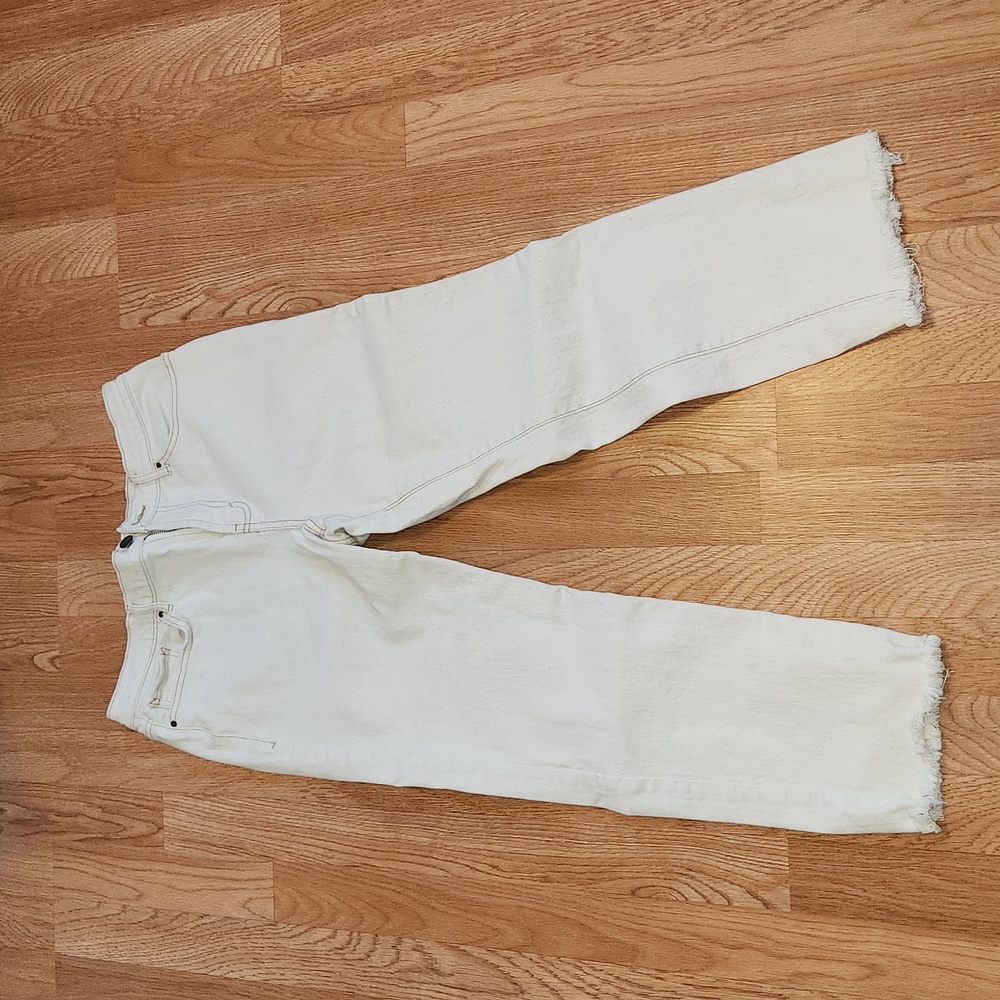 Tan Hi-Rise Straight Jean